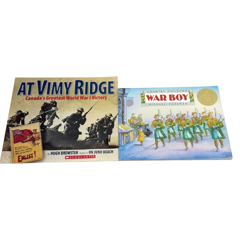 Scholastic Books Lot 2 War Boy and at Vimy Ridge PB Childrens History War School